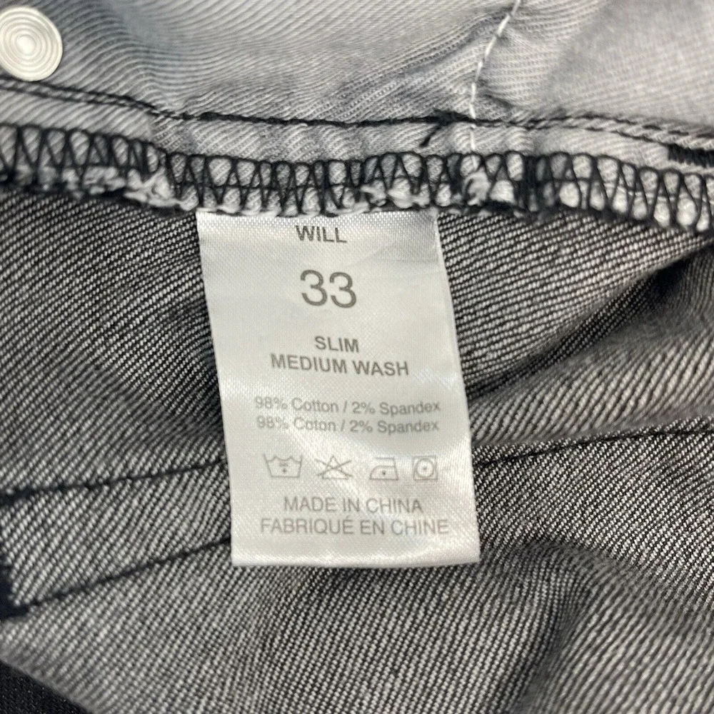 Five Four Los Angeles‎ Men's Size 33x31 Will Slim Black Button Fly Jeans